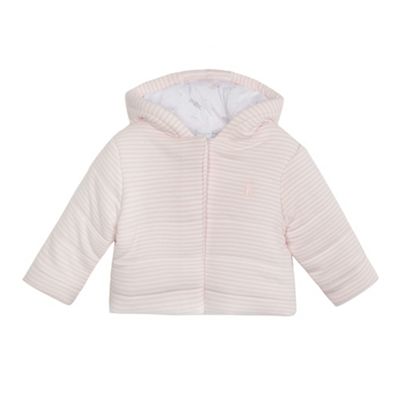 bluezoo Baby girls' pink striped print wadded jacket